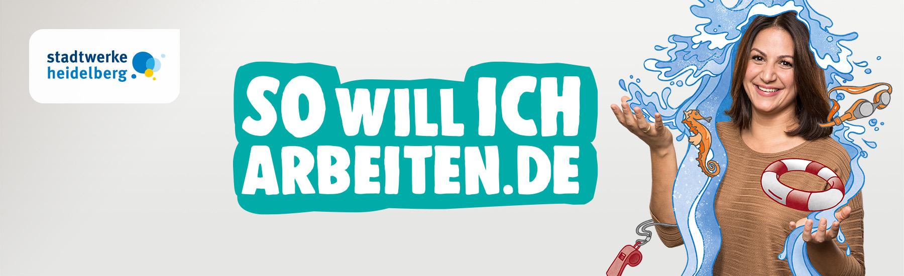 Frau von Wasser umgeben