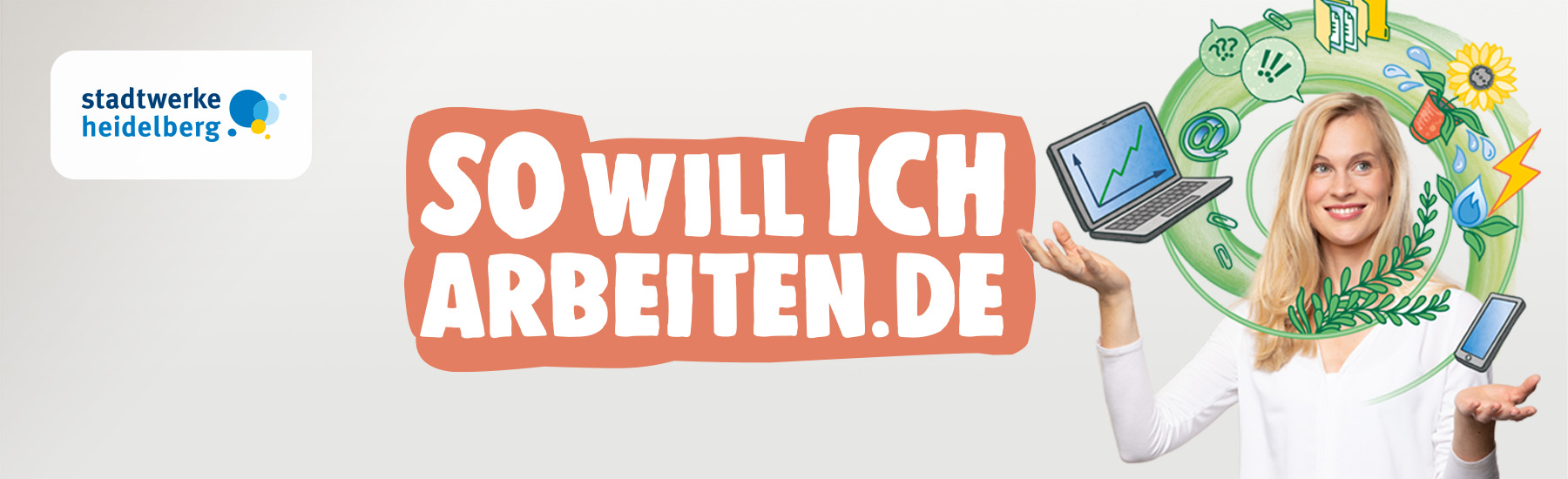 Frau mit Laptop Handy